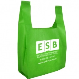 Lime Green Non-Woven Reusable Custom Grocery Bags