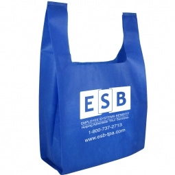 Blue Non-Woven Reusable Custom Grocery Bags