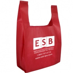 Red Non-Woven Reusable Custom Grocery Bags