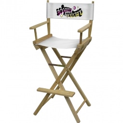 Full Color Bar Height Director's Logo Chair 
