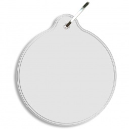 White Round Reflective Promotional Zipper Pulls