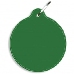 Green Round Reflective Promotional Zipper Pulls