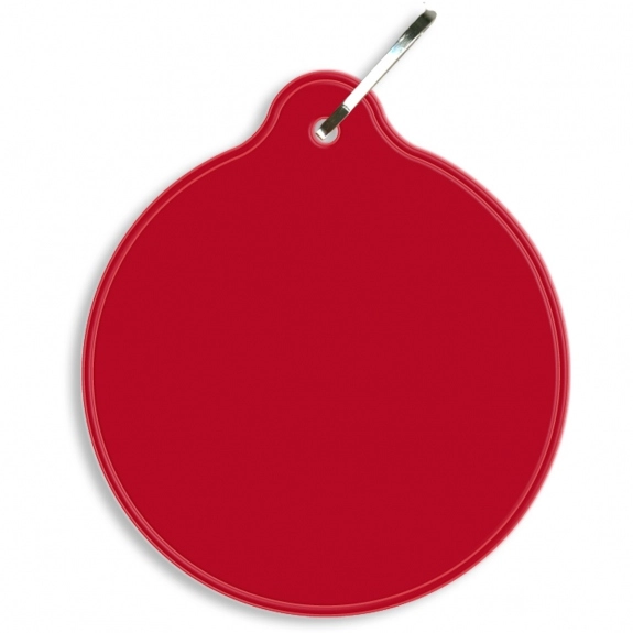 Red Round Reflective Promotional Zipper Pulls