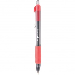 Red MaxGlide Click Corporate Custom Pens w/ Rubber Grip