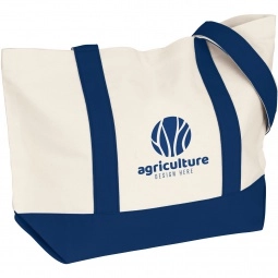 Promotional Classic Custom Boat Tote w/ Snap Closure - 20"w x 13"h x 6"d with Logo