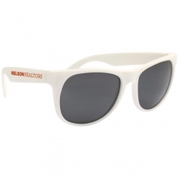 White Rubberized Custom Sunglasses