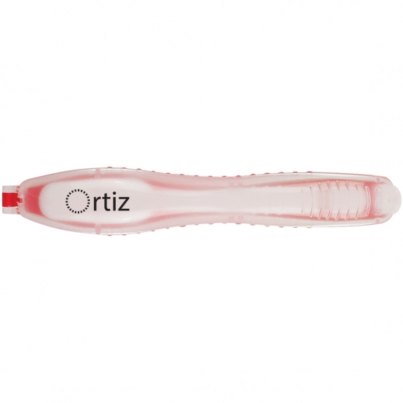 Red - Travel Size Promotional Toothbrush in Folding Case