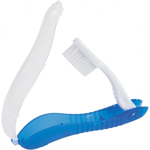 Fold Away - Travel Size Promotional Toothbrush in Folding Case