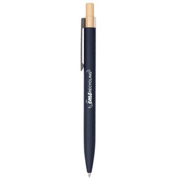 Navy Blue - Recycled Aluminum and Bamboo Promotional Pen