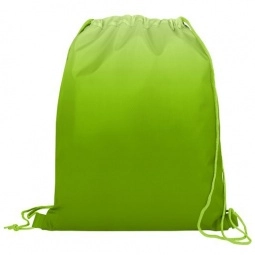 Lime - Ombre Custom Drawstring Bag - 13.5"w x 16.5"h