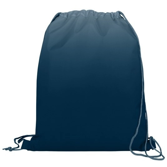Navy - Ombre Custom Drawstring Bag - 13.5"w x 16.5"h