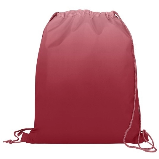 Maroon - Ombre Custom Drawstring Bag - 13.5"w x 16.5"h