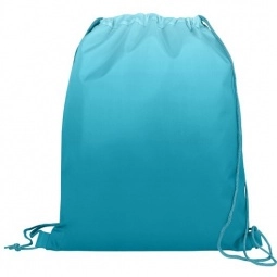 Teal - Ombre Custom Drawstring Bag - 13.5"w x 16.5"h