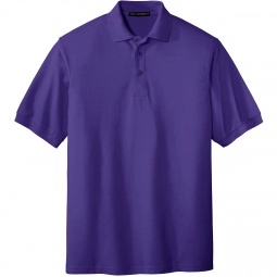 Purple Men’s Port Authority Silk Touch Pique Knit Custom Polo