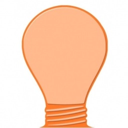 Translucent Orange Press n' Stick Custom Calendar - Light Bulb