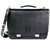 Promotional Millennium Leather Deluxe Compu-Saddle Bag with Logo
