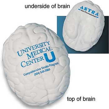 Promotional Keep your logo on people's minds with this brain shaped stress ball.