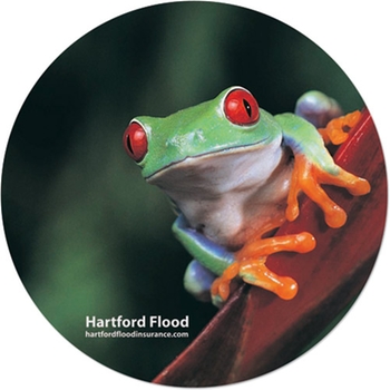 Promotional Round version of our most popular mousepad. Quality dye sublimation for impressive graphics. Everyday exposure. Great for Mailing.
