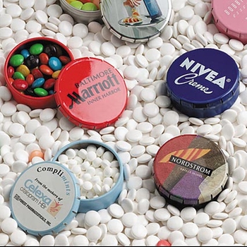 Promotional The famous Clik Clak ? mint tin is fun to play with and filled with the finest quality mints and candies.