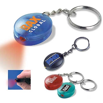 Promotional Translucent key holder with red beam light get will tons of use.