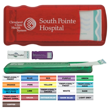 Promotional Show them you care with this compact dispenser that fits anywhere.