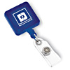 Promotional Retractable Badge Holder - Square with Logo