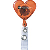 Promotional Retractable Badge Holder - Heart with Logo