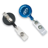 Promotional Retractable Badge Holder Clip - Round with Alligator Clip with Logo