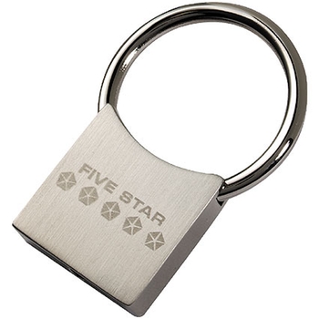 Promotional Sturdy slim stainless steel keychain.