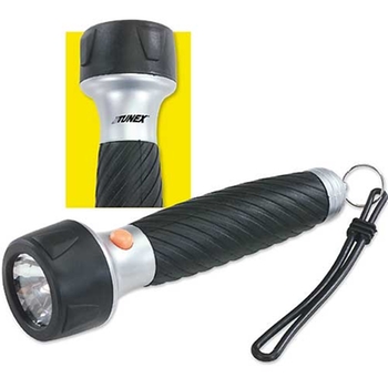Promotional Durable rubber grip flashlight at one low price!