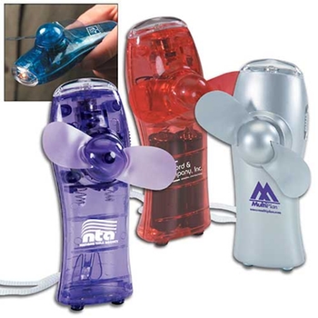 Promotional Cool off instantly with this lighted portable mini-fan with soft safe blades.