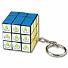 Promotional Micro Rubik? Puzzle Cube Keychain with Logo