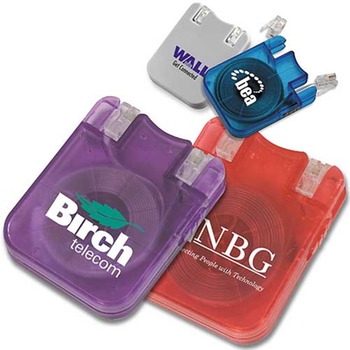 Promotional Compact modem cord with 8-foot long cord.