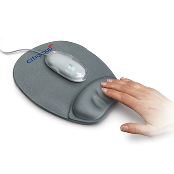 Foam Mouse Pad with Wrist Rest - Plush Promotional Customized with Logo