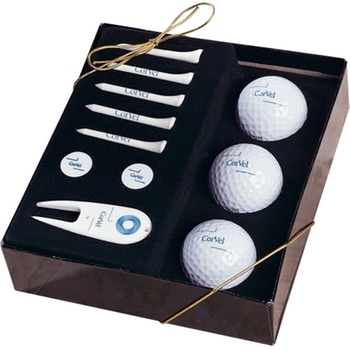 Promotional Includes three Pro-Flite ® golf balls, five tees, two ball markers, and a handy divot tool.