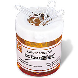Promotional A clip caddy that resembles a prescription bottle!