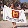 Promotional Beach Towel - Sheared Terry Velour - 30" w x 60" h with Logo