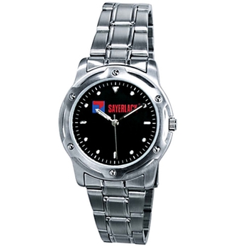 Promotional This elegant watch features an exquisite 2-tone adjustable stainless steel band with a security clasp. A perfect gift.