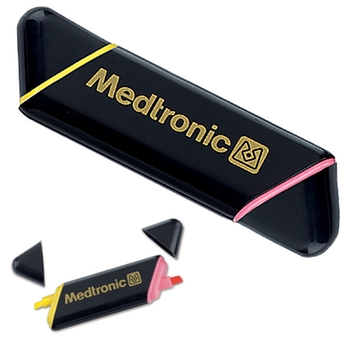 Promotional Two color highliters in one pen at an affordable price.