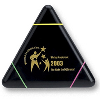 Promotional Three color highlighter triangle at one affordable price.