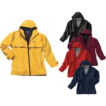 Promotional From a light summer rain to a true New England downpour, this jacket will keep you dry and comfortable! Made of New Englander waterproof polyurethane.