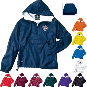 Promotional This lightweight, classically styled pullover features exclusive River Tec water resistant nylon.