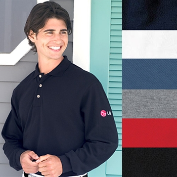 Promotional This stylish, long sleeve 100% combed cotton polo has a wonderful, soft feel. 7 oz.