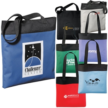 Promotional Sporty good looks and great value make this our best selling polyester tote! Made of 600d PolyCanvas.