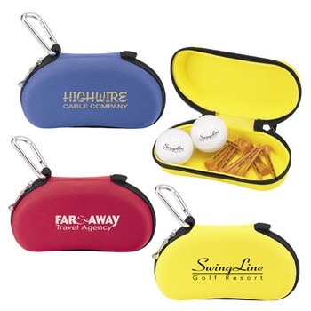 Promotional The sunglass case clips onto their golf bag and provides excellent logo exposure even if original balls are lost.