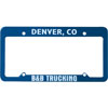 Promotional License Plate Frame - 4 Holes/Straight Top with Logo