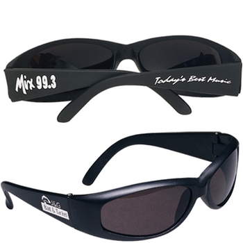 Promotional UV-protective sunglasses with your logo.