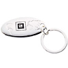 Promotional Silver Plated Global Keychain with Logo