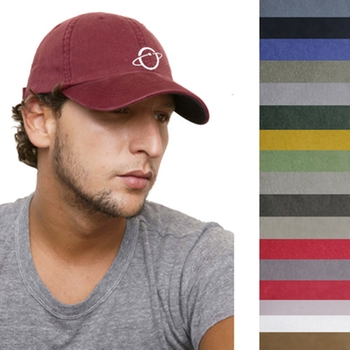 Promotional Embroidered logo looks great on this six panel low profile cap.
