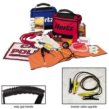 Promotional Go anywhere with The Deluxe Cross Country Highway Safety Kit with 8-foot booster cables.